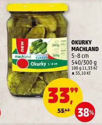 Penny Market Okurky machland 5-8 cm, 540/300 g nabídka