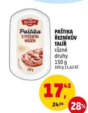 Penny Market Paštika řezníkův talíř různé druhy, 150 g nabídka