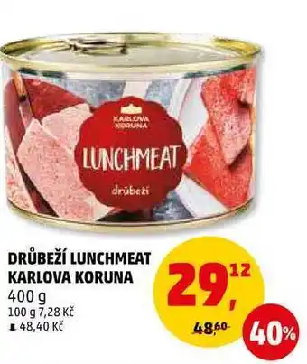 Penny Market Drůbeží lunchmeat karlova koruna, 400 g nabídka