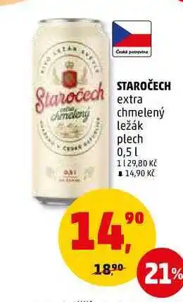 Penny Market Staročech extra chmelený ležák plech, 0,5 l nabídka