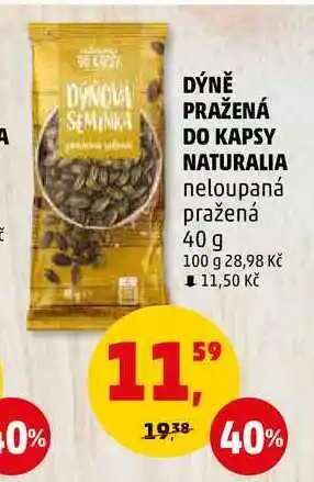 Penny Market Dýně pražená do kapsy naturalia neloupaná pražená, 40 g nabídka