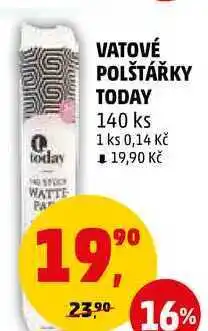 Penny Market Vatové polštářky today, 140 ks nabídka