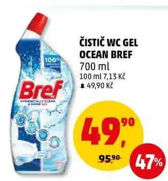 Penny Market Čistič wc gel ocean bref, 700 ml nabídka