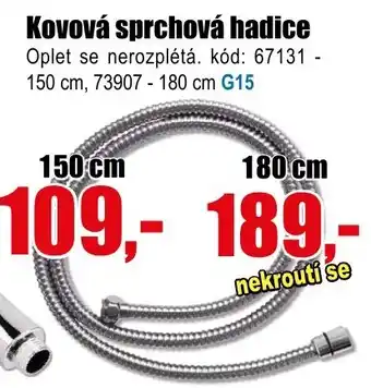 EVA Kovová sprchová hadice nabídka