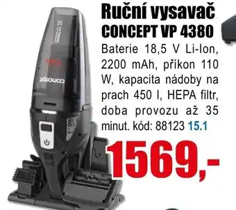 EVA Ruční vysavač CONCEPT VP 4380 nabídka