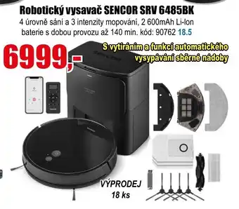 EVA Robotický vysavač SENCOR SRV 6485BK nabídka