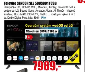 EVA Televize SENCOR SLE 50US801TCSB nabídka