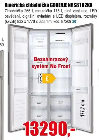 EVA Americká chladnička GORENJE NRS8182KX nabídka