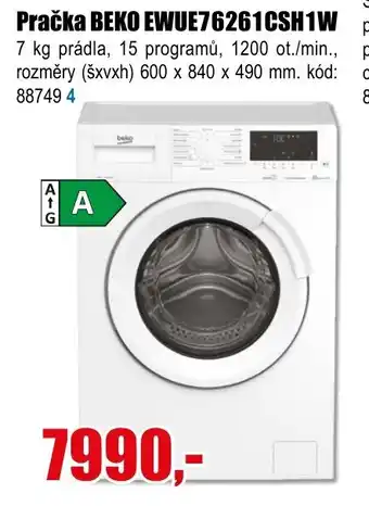 EVA Pračka BEKO EWUE76261CSH1W nabídka