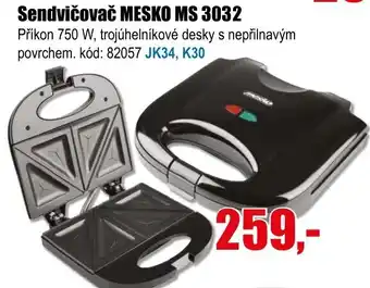 EVA Sendvičovač MESKO MS 3032 nabídka