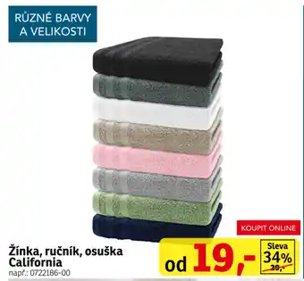 Asko Žínka, ručník, osuška California nabídka