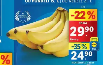 Lidl Banány nabídka