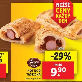 Lidl Hot dog taštička nabídka