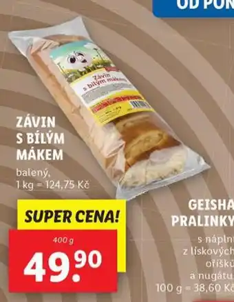Lidl Závin s bílým mákem nabídka