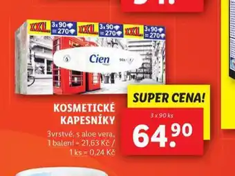 Lidl Cien kosmetické kapesníky nabídka