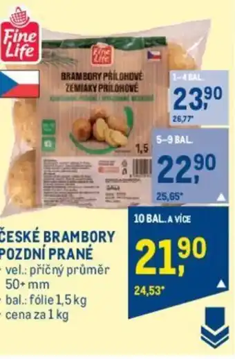 Makro ČESKÉ BRAMBORY POZDNÍ PRANÉ nabídka