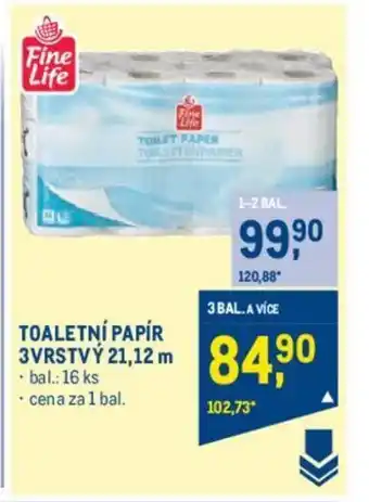 Makro TOALETNÍ PAPÍR 3VRSTVÝ 21,12 m nabídka