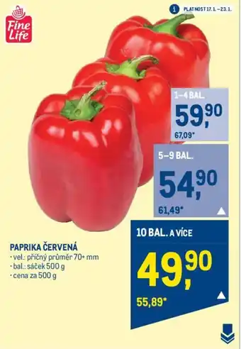 Makro PAPRIKA ČERVENÁ nabídka