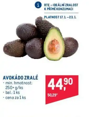 Makro AVOKÁDO ZRALÉ nabídka