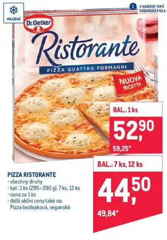 Makro PIZZA RISTORANTE nabídka