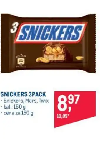 Makro SNICKERS 3PACK nabídka