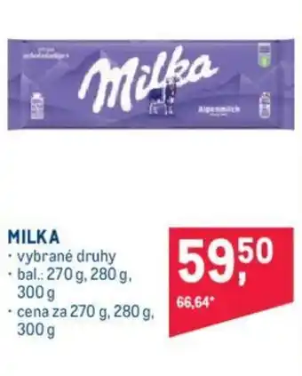 Makro MILKA nabídka