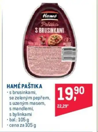 Makro HAMÉ PAŠTIKA nabídka