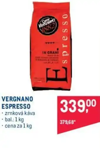 Makro VERGNANO ESPRESSO nabídka