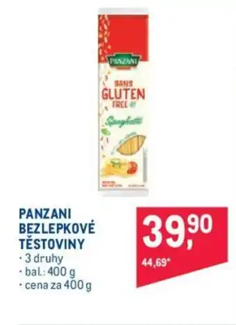 Makro PANZANI BEZLEPKOVÉ TĚSTOVINY nabídka