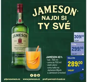 Makro JAMESON 40% nabídka