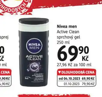 dm drogerie Nivea men sprchový gel nabídka