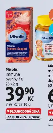 dm drogerie Mivolis immune bylinný čaj nabídka