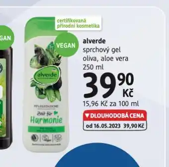 dm drogerie Alverde sprchový gel nabídka
