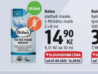 dm drogerie Balea pleťová maska nabídka