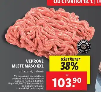 Lidl Vepřové mleté maso nabídka