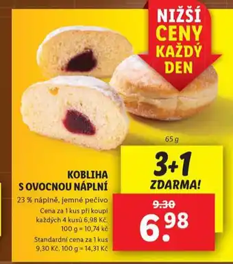 Lidl Kobliha s ovocnou náplní nabídka