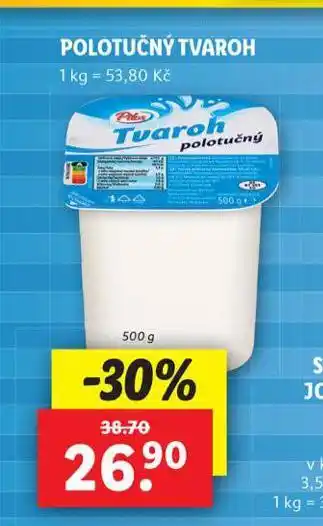 Lidl Polotučný tvaroh nabídka