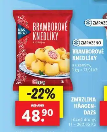 Lidl Bramborové knedlíky nabídka