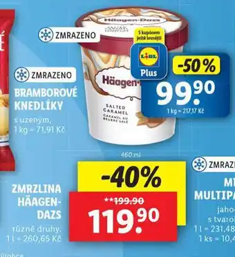 Lidl Haagen-dazs zmrzlina nabídka