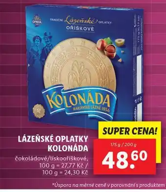 Lidl Lázeňské oplatky kolonáda nabídka
