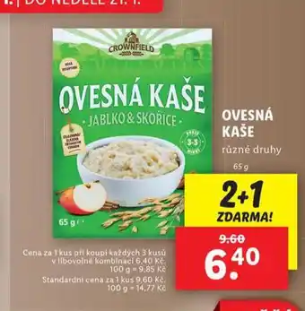 Lidl Ovesná kaše nabídka