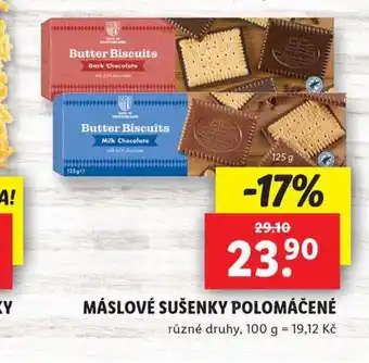 Lidl Máslové sušenky nabídka