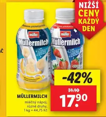 Lidl Mullermilch nabídka