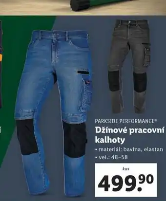 Lidl Džínové pracovní kalhoty nabídka