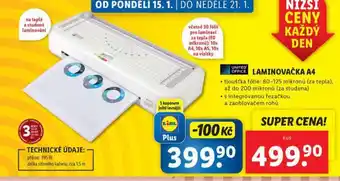 Lidl Laminovačka nabídka