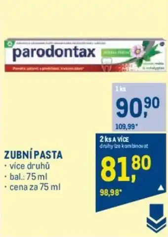 Makro ZUBNÍ PASTA nabídka
