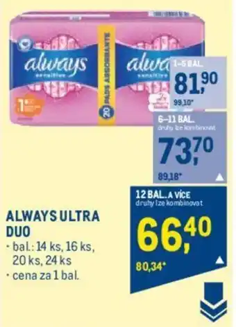 Makro ALWAYS ULTRA DUO nabídka