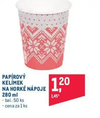 Makro PAPÍROVÝ KELÍMEK NA HORKÉ NÁPOJE 280 ml nabídka