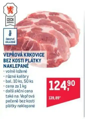 Makro VEPŘOVÁ KRKOVICE BEZ KOSTI PLÁTKY NAKLEPANÉ nabídka