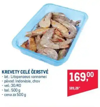 Makro KREVETY CELÉ ČERSTVÉ nabídka